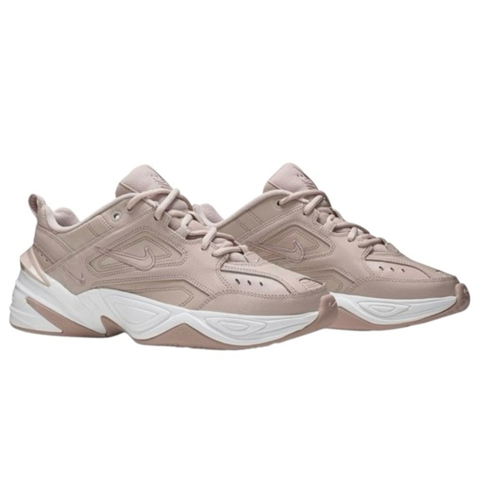 Nike M2K Tekno Particle Beige Leather Chunky Sneakers Womens 9.5